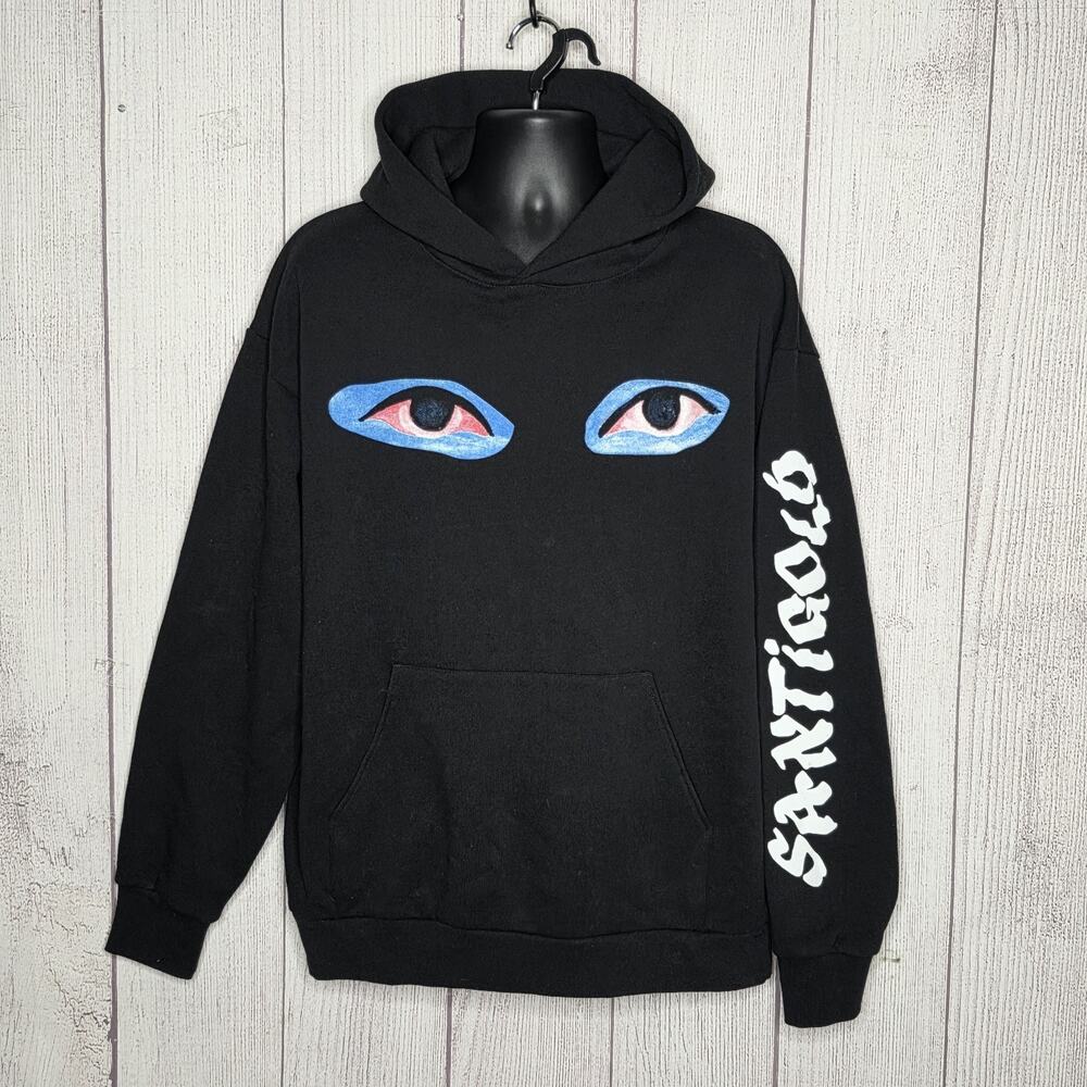 Santigold Witness Film Poster Black Hoodie, Oversized Graphic Streetwear, Large